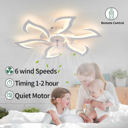 32" Black Ceiling Fan with Light