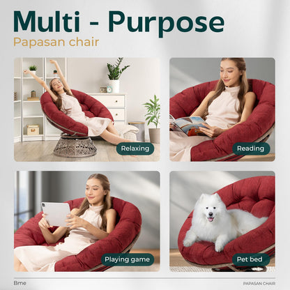Bme 40" Papasan Swivel Chair