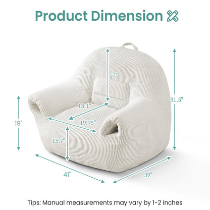 DAICO Bean Bag Chair White
