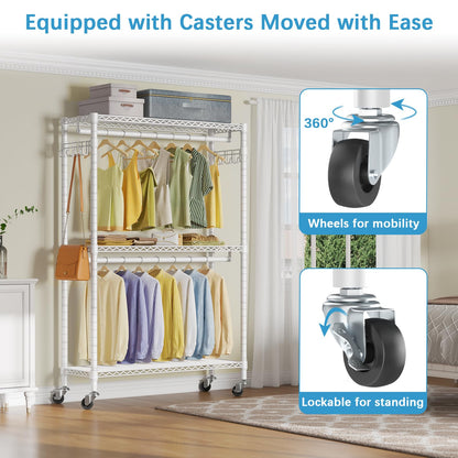 VIPEK R2 Rolling Clothes Rack with Wheels