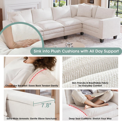 97" 5-Seater Modular Sofa – Beige
