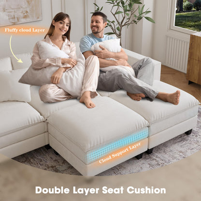 97" 5-Seater Modular Sofa – Beige