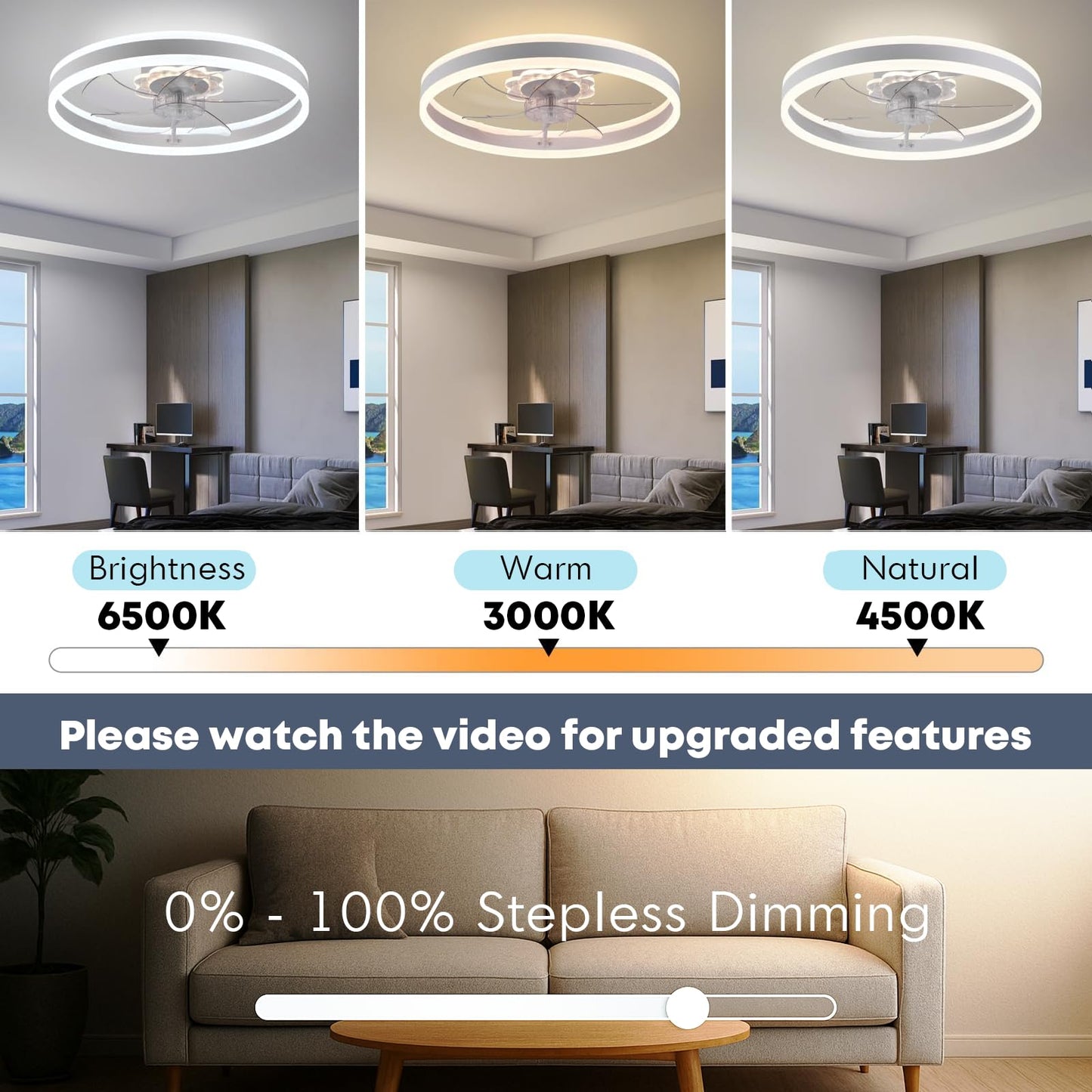 20" Ceiling Fan with Light