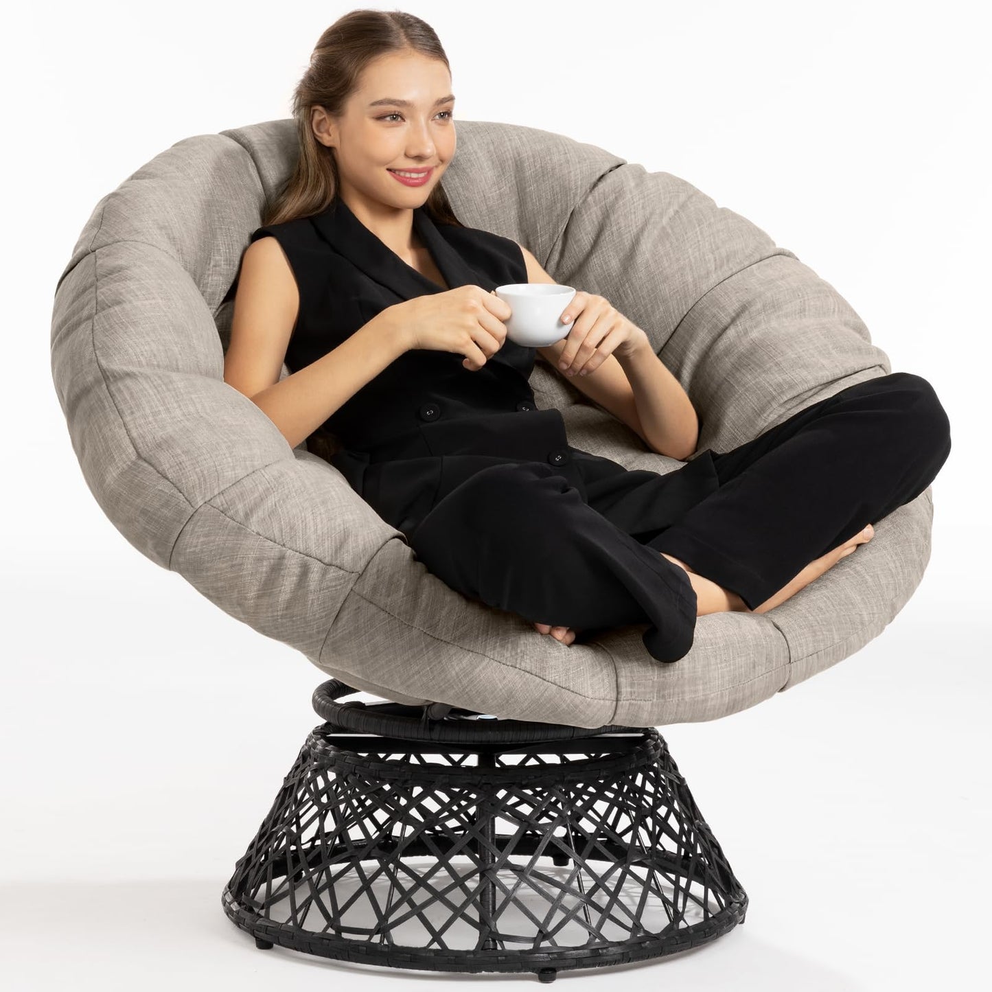 BME 40" Wicker Papasan Chair