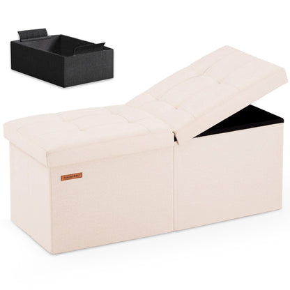 HAUSFRAU 31.5" Storage Ottoman Bench