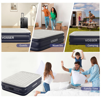 18" Full Air Mattress with Built-In Pump