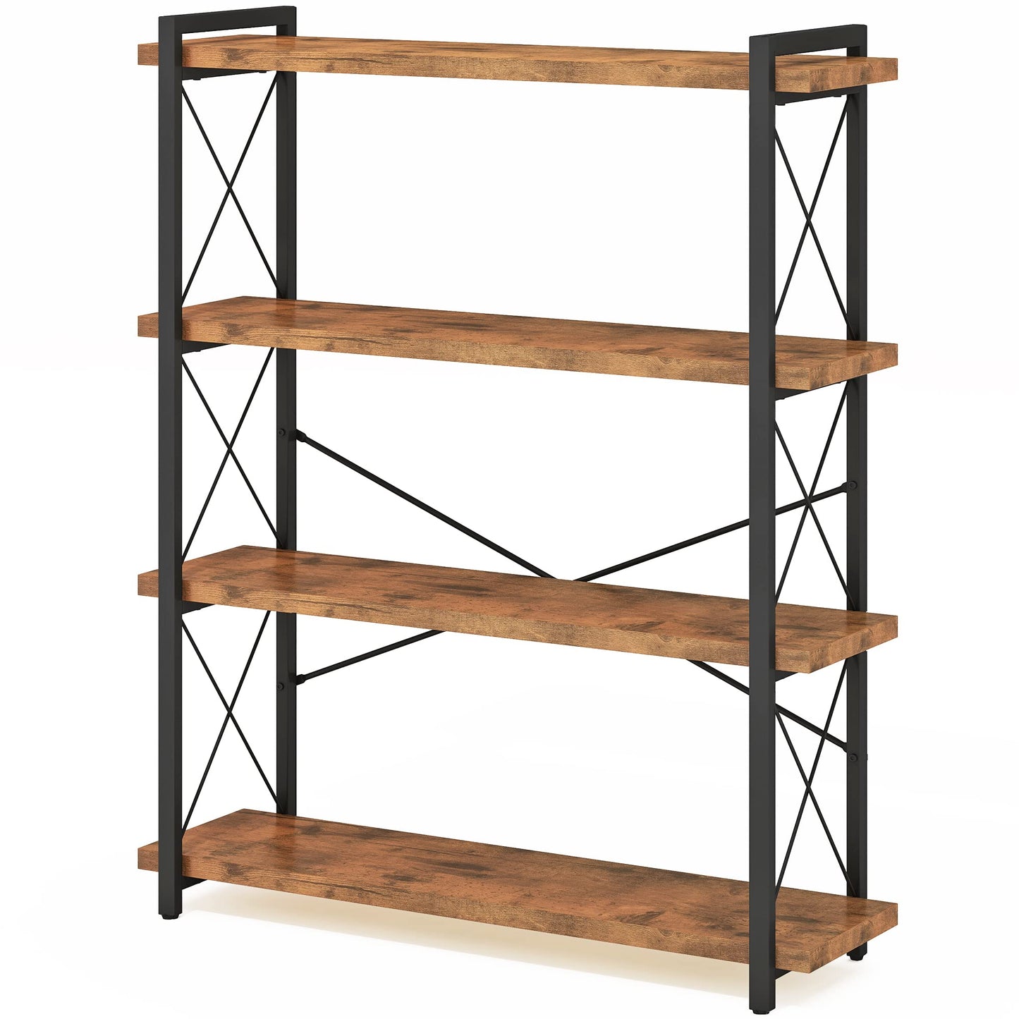 HCHQHS 4-Tier Industrial Bookshelf