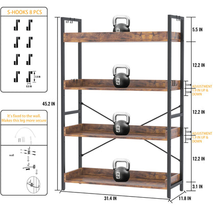 HCHQHS 6-Tier Bookcase