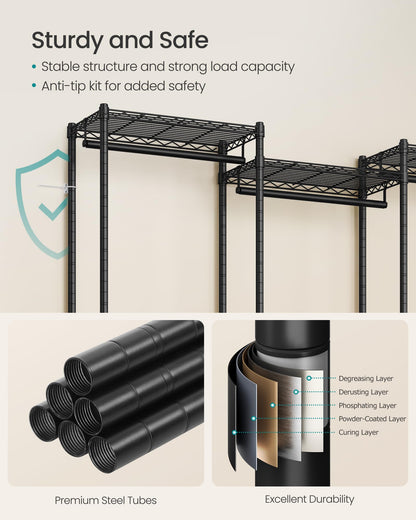 SONGMICS Heavy-Duty Portable Clothes Rack