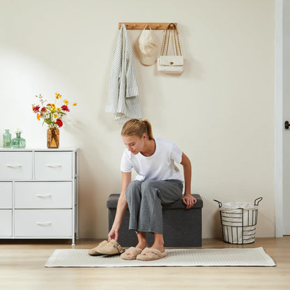 Sweetcrispy 43" Foldable Storage Ottoman Bench