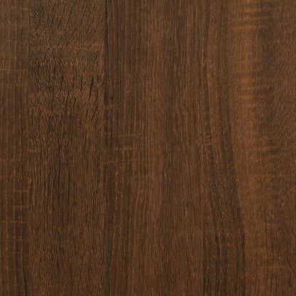 Brown Oak Metal Coffee Table