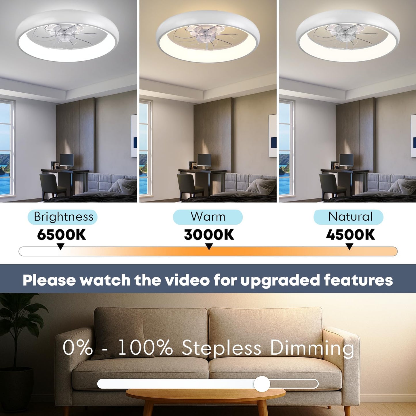 20" Ceiling Fan with Light