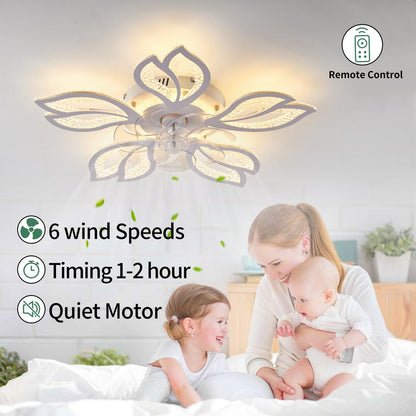 32" Black Ceiling Fan with Light