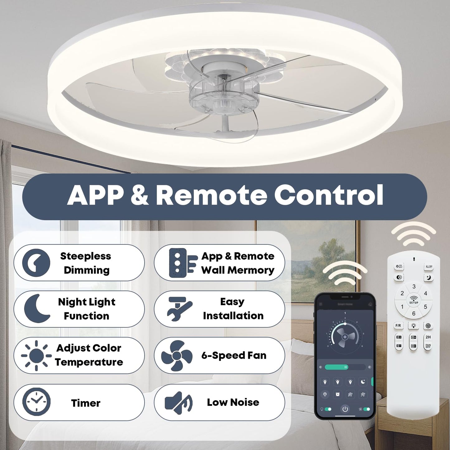 20" Ceiling Fan with Light