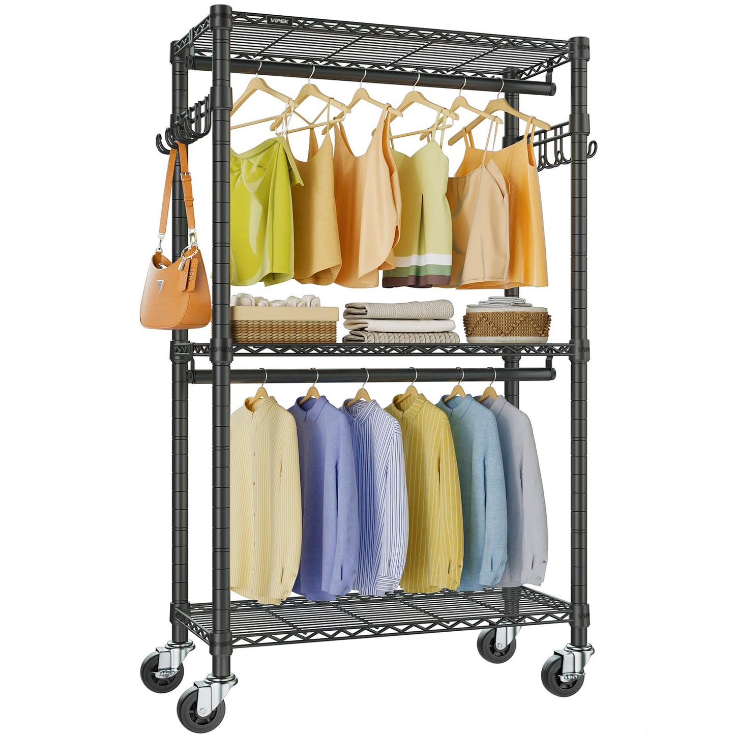 VIPEK R2 Rolling Clothes Rack with Wheels