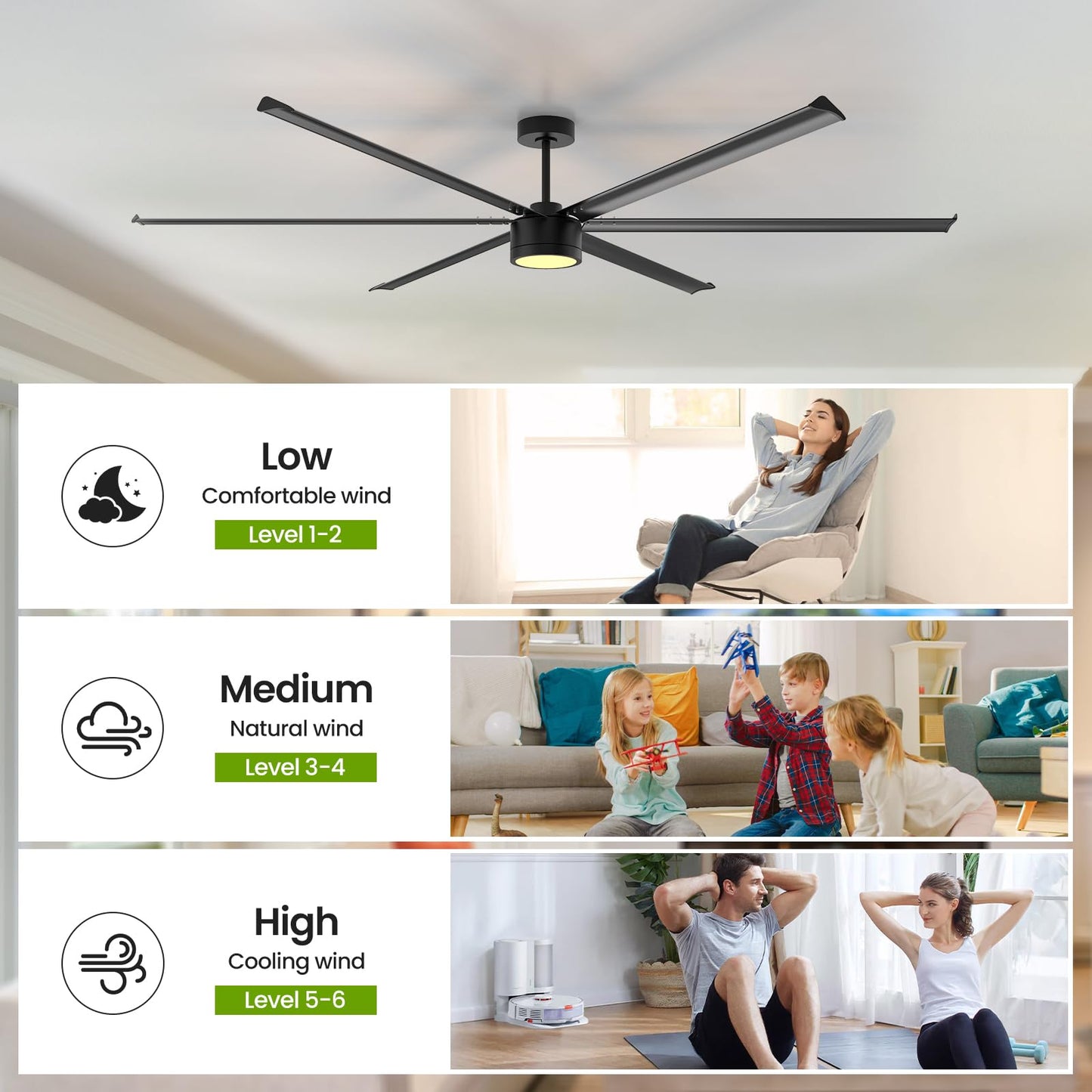 72" LED Ceiling Fan