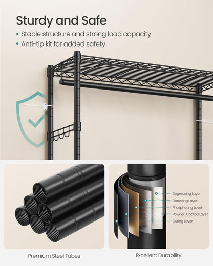 SONGMICS Heavy-Duty Portable Clothes Rack