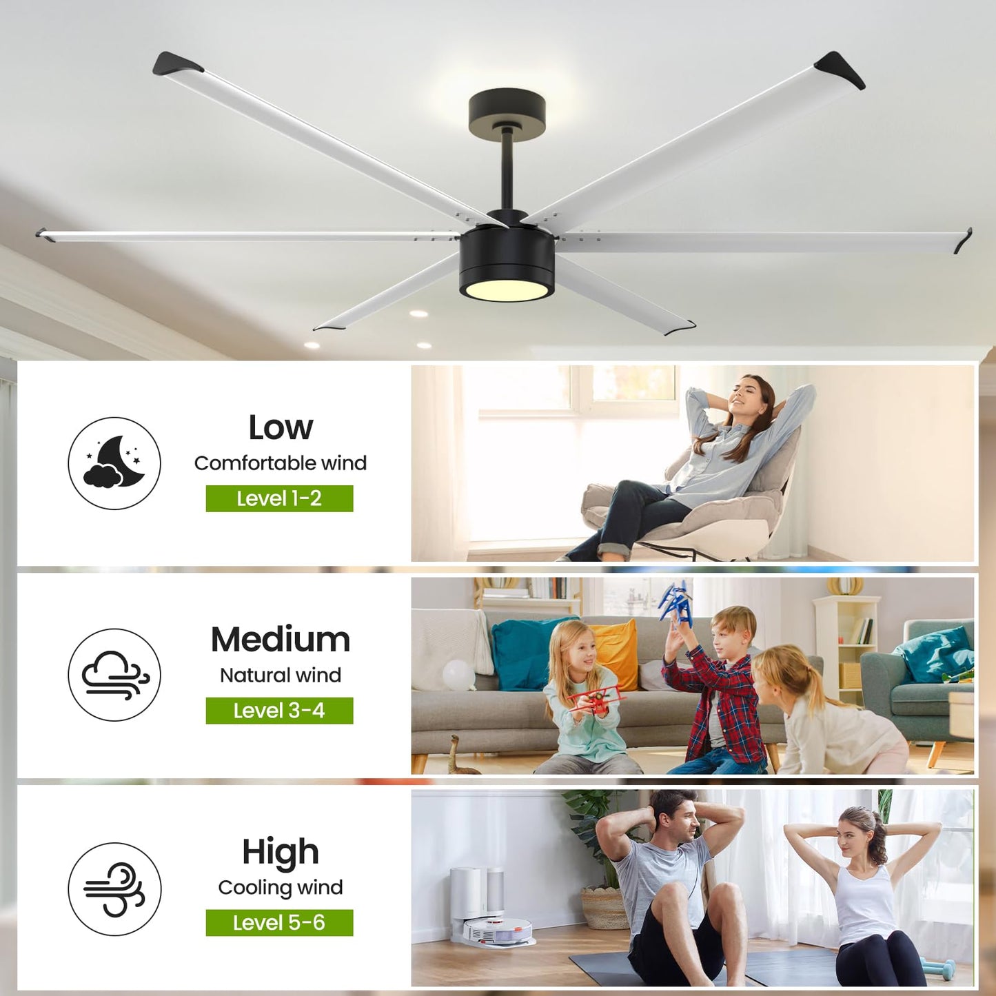 72" LED Ceiling Fan