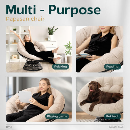 BME 40" Wicker Papasan Chair