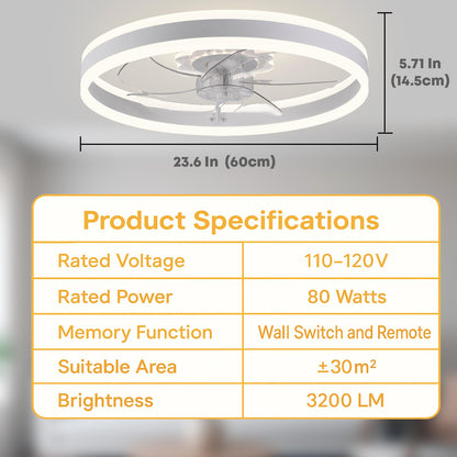 20" Ceiling Fan with Light