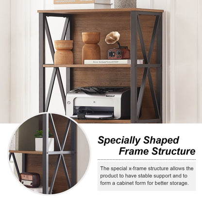 HOMISSUE 7-Tier Rustic Bookshelf