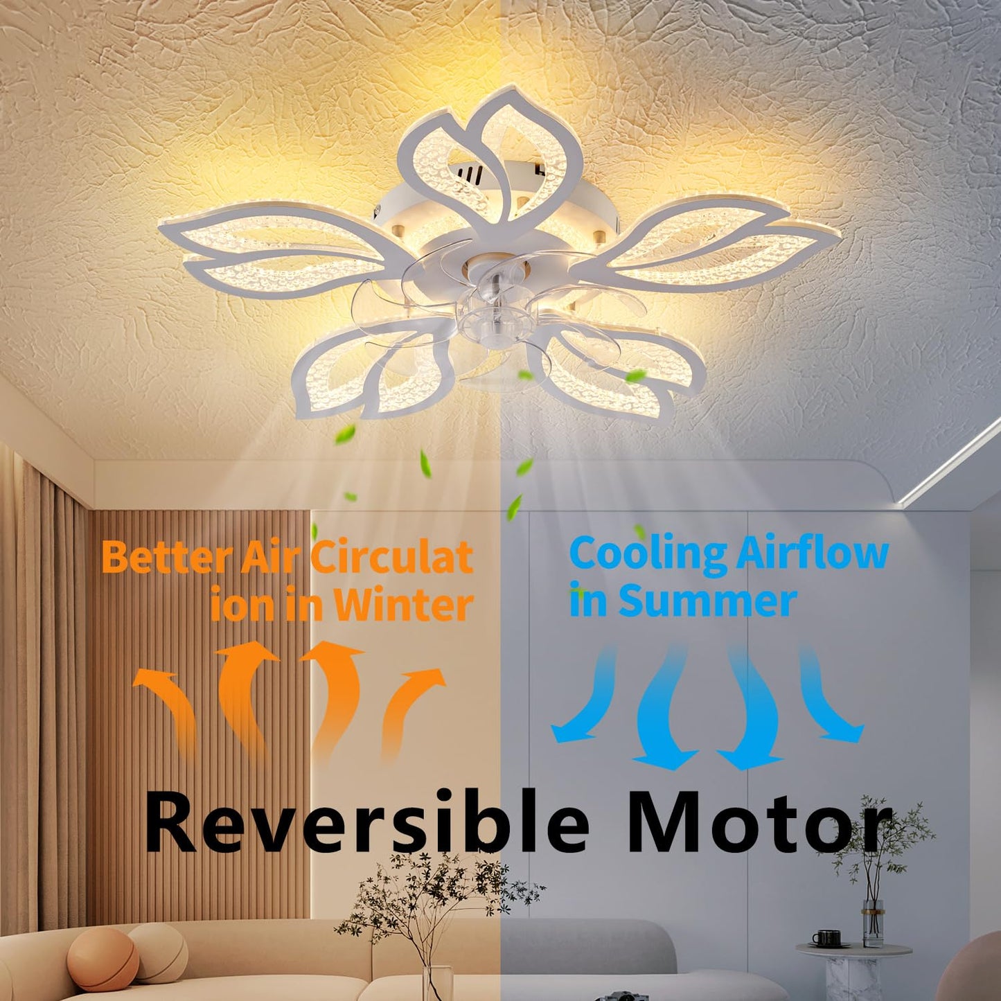 32" Black Ceiling Fan with Light