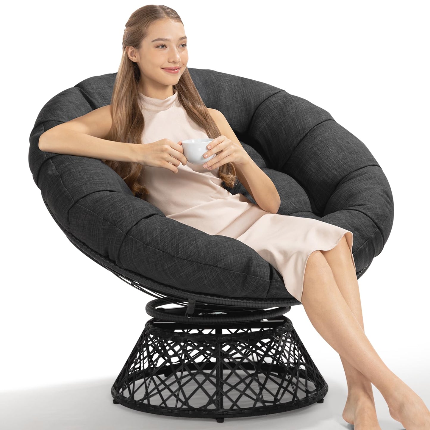 BME 40" Wicker Papasan Chair