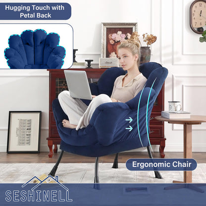 Butterfly Chair with Ottoman – Khaki Velvet