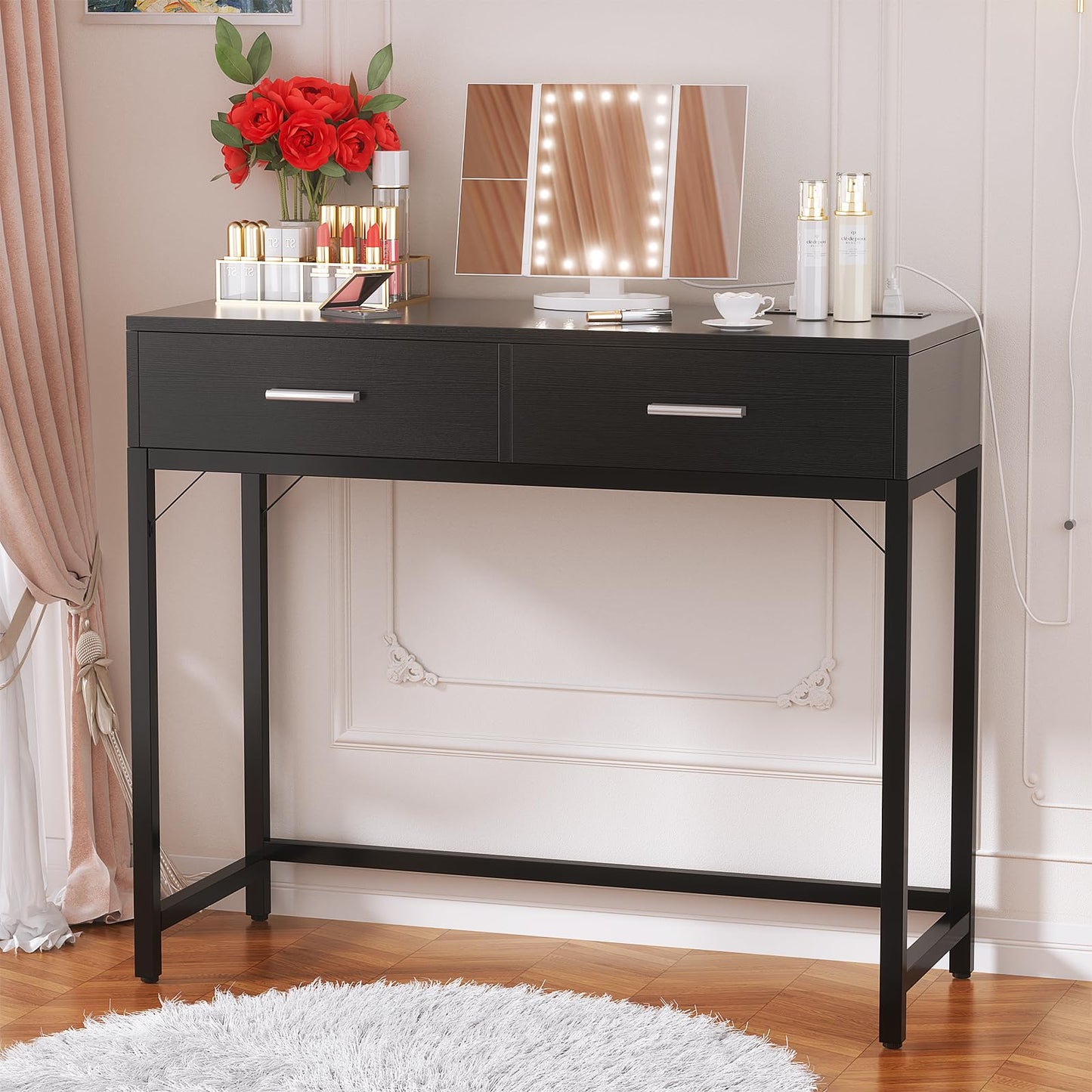 Cyclysio 36" Makeup Vanity Desk White