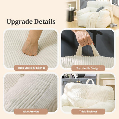 Grey Large Bean Bag Chair