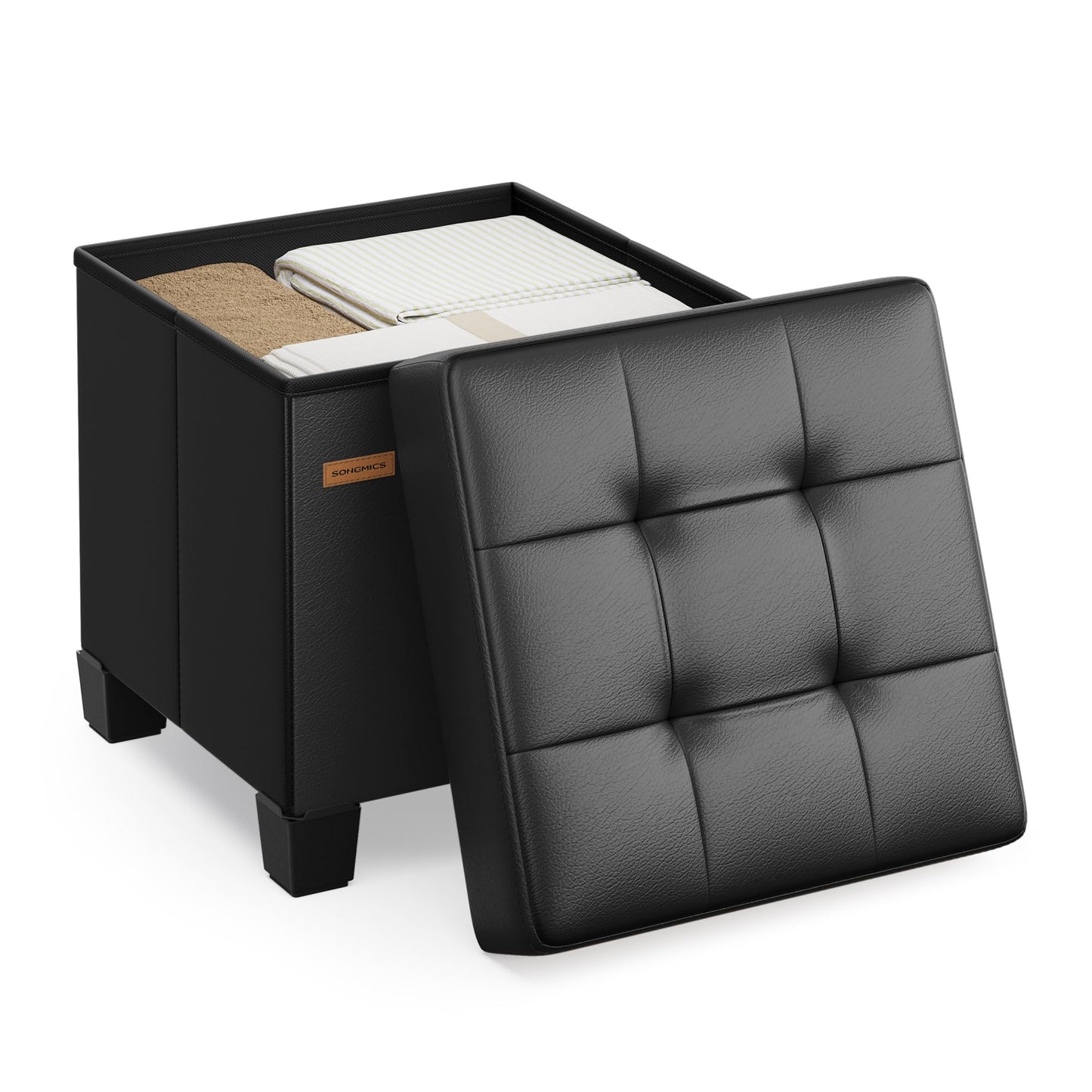 SONGMICS 15"x43"x15.7" Storage Ottoman Bench