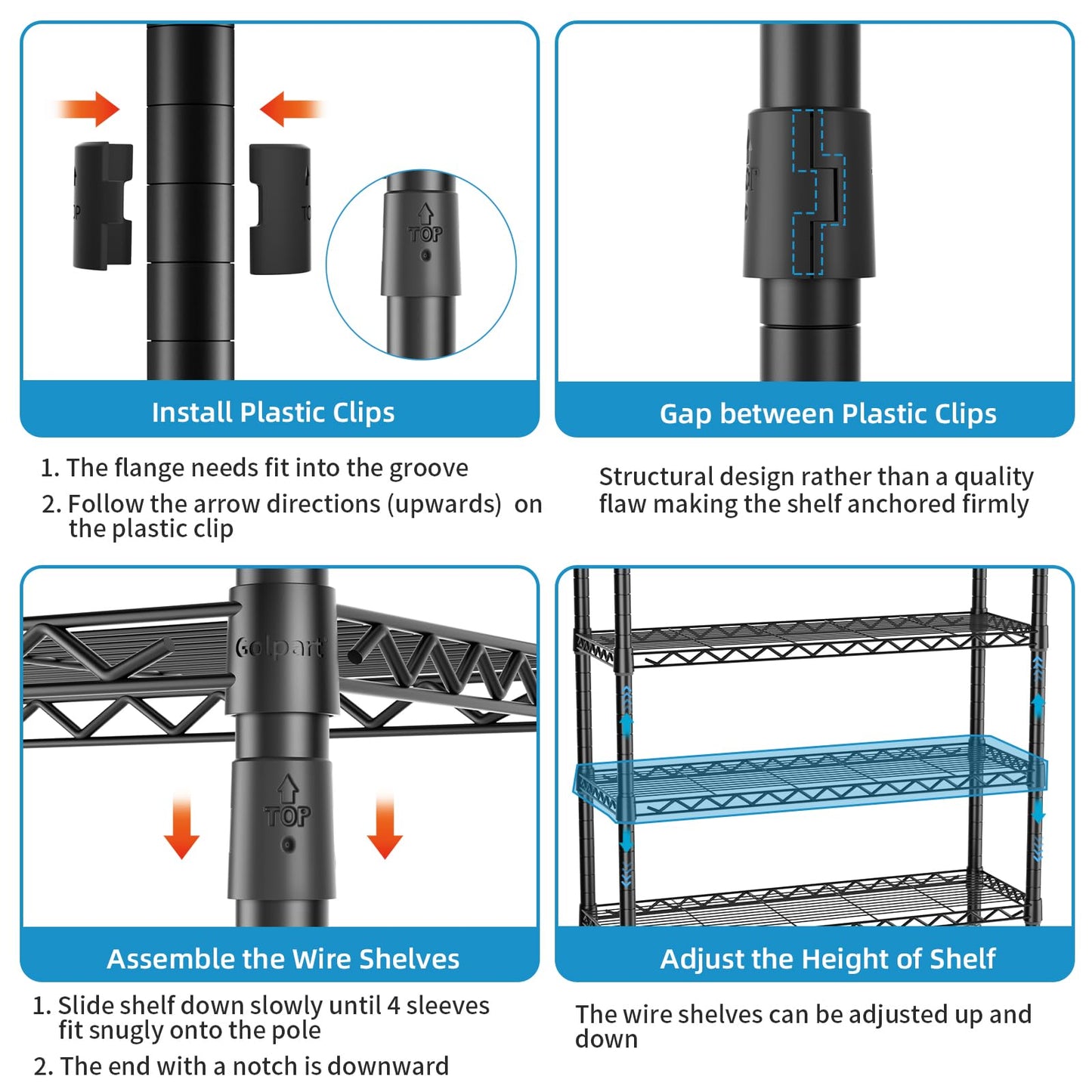 Heavy Duty Large Garment Rack with Shelves & Rods