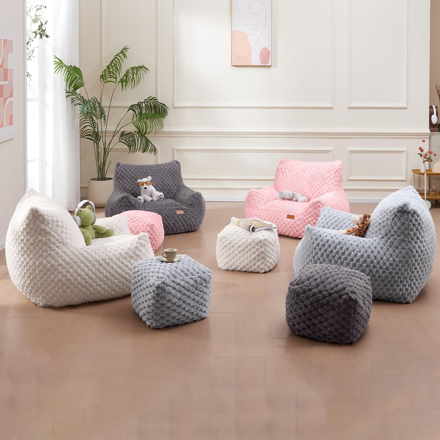Giant Bean Bag Sofa with Ottoman