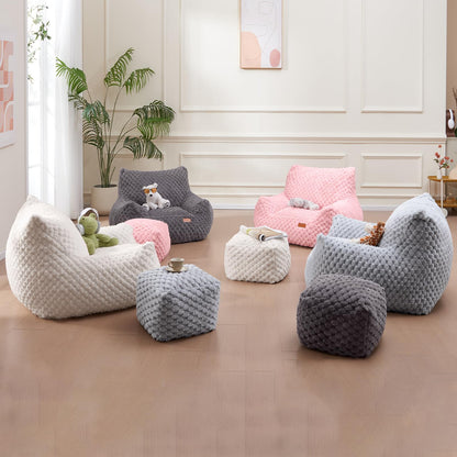 Giant Bean Bag Sofa with Ottoman