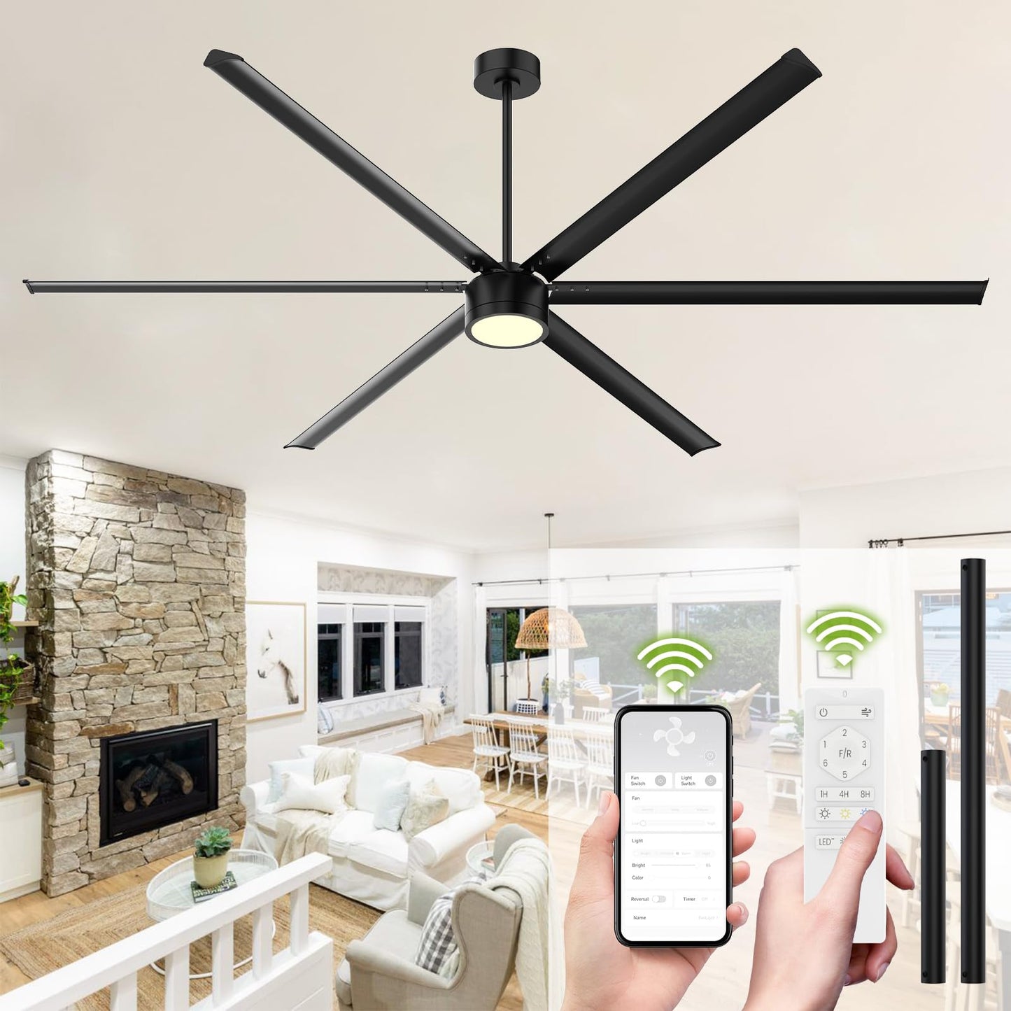 72" LED Ceiling Fan