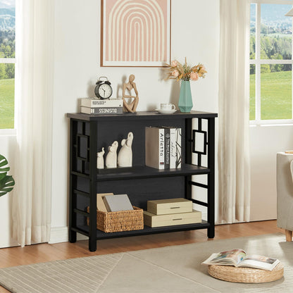 HOMISSUE 3-Tier Rustic Bookshelf