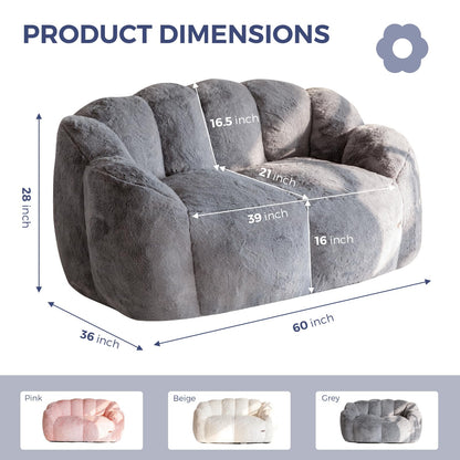 MAXYOYO Floral Bean Bag Chair – Beige
