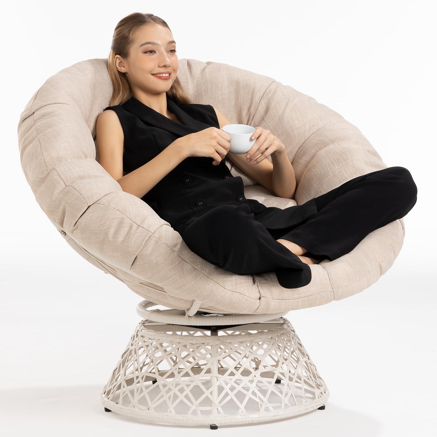 BME 40" Wicker Papasan Chair