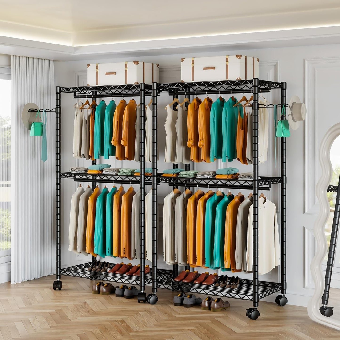 PUNION 7-Tier Portable Garment Rack