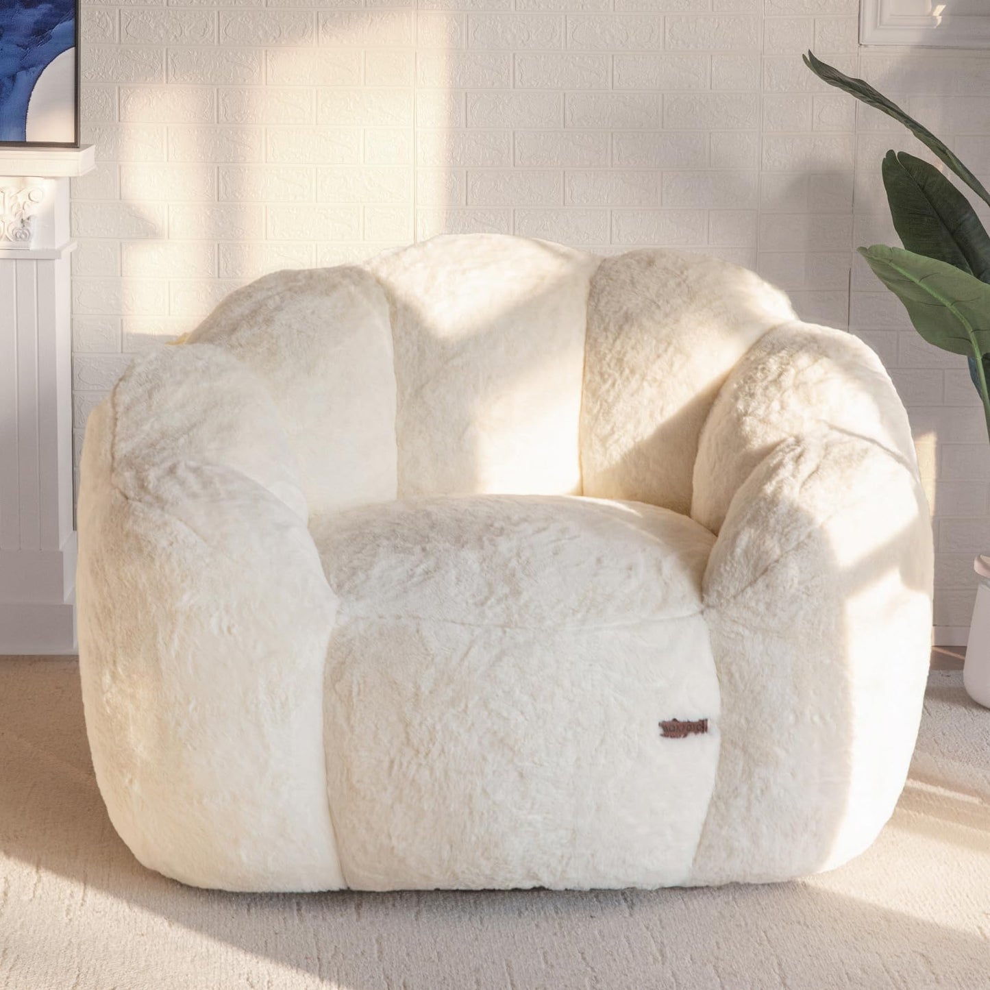 MAXYOYO Floral Bean Bag Chair – Beige