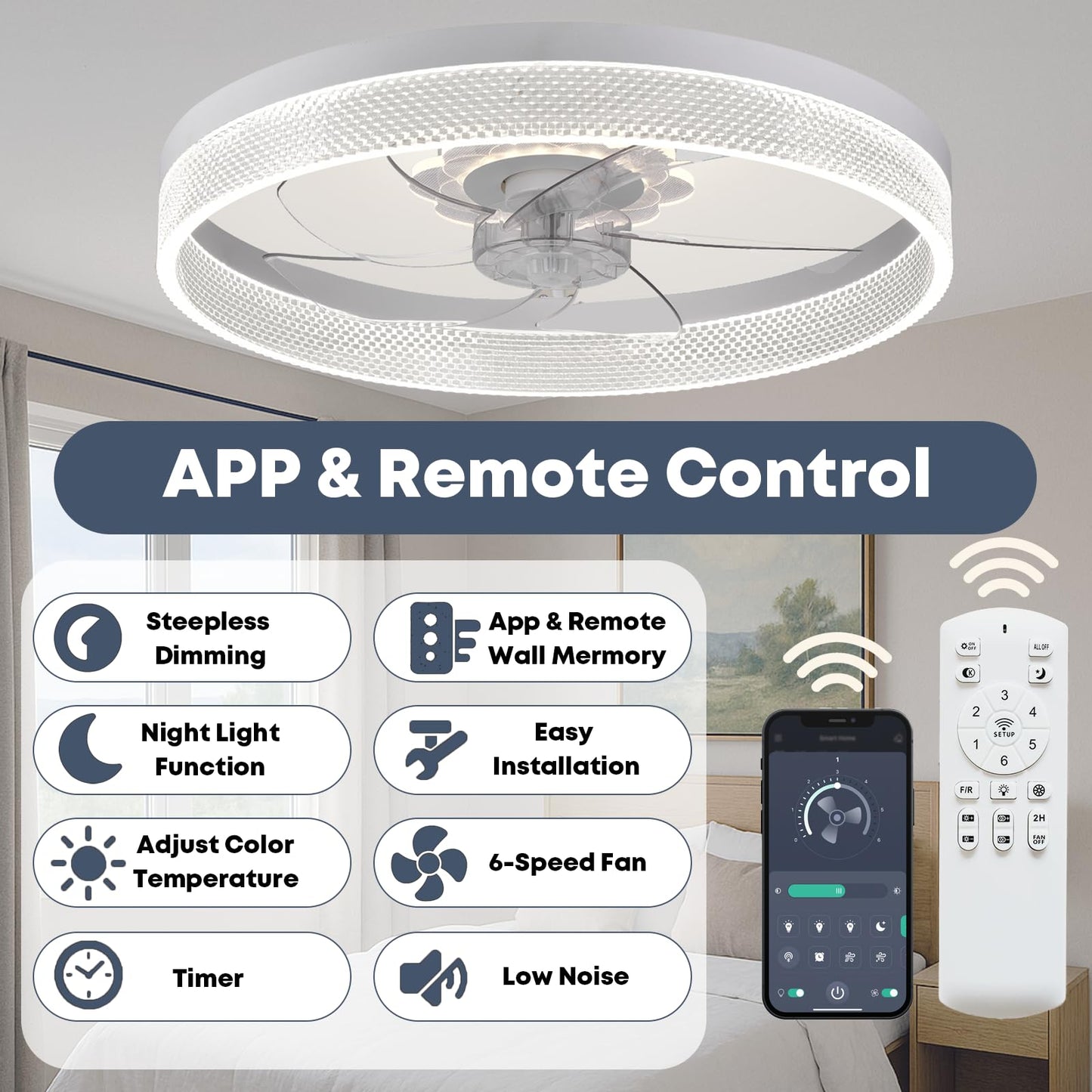 20" Ceiling Fan with Light