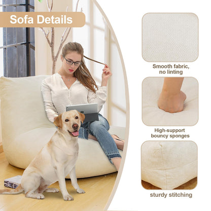 Bean Bag Chair for Adults (Grey)