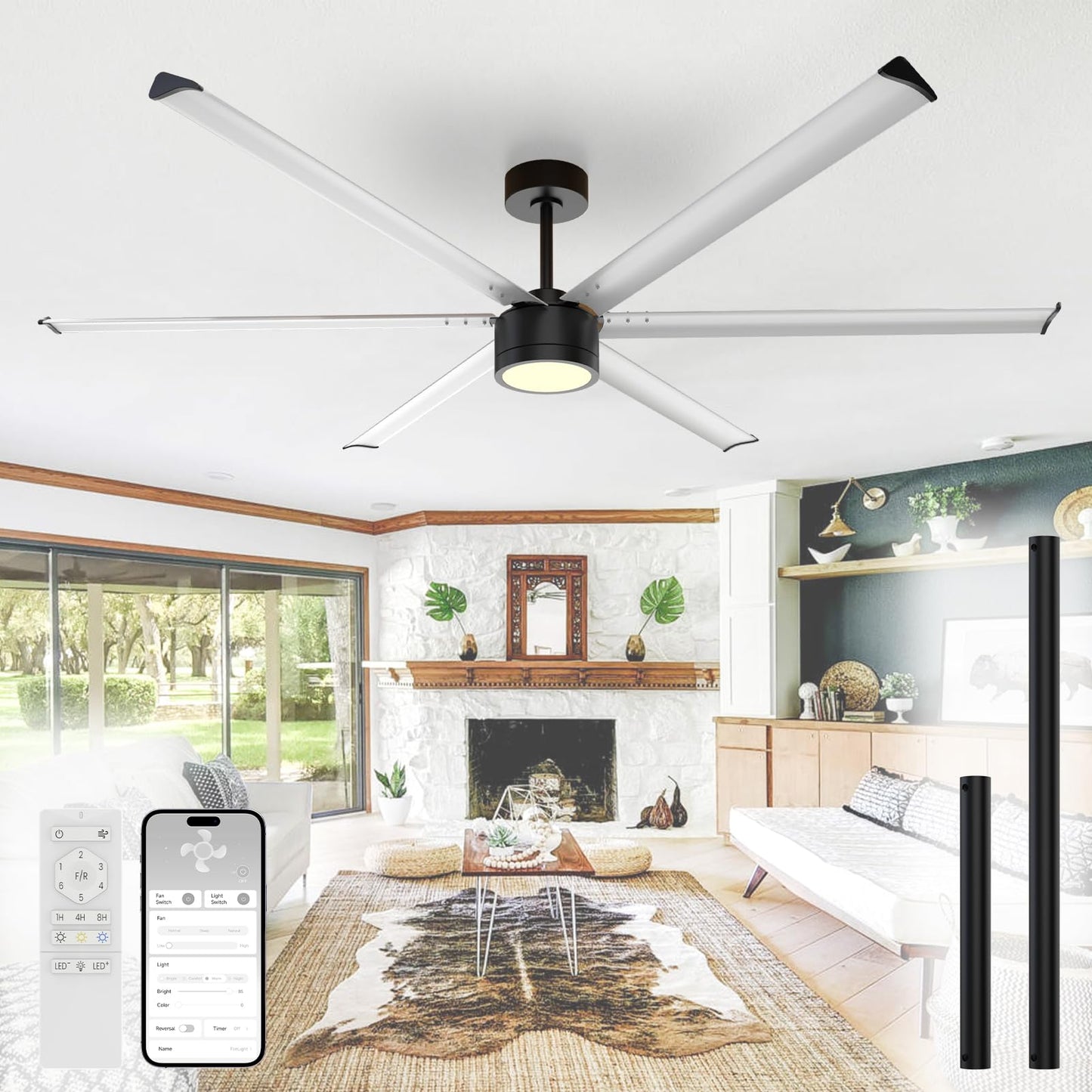 72" LED Ceiling Fan