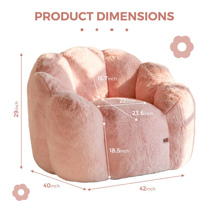 MAXYOYO Floral Bean Bag Chair – Beige