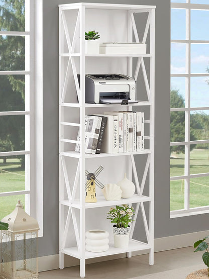 HOMISSUE 7-Tier Rustic Bookshelf
