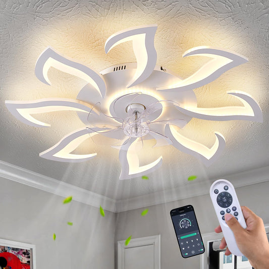 32" Black Ceiling Fan with Light