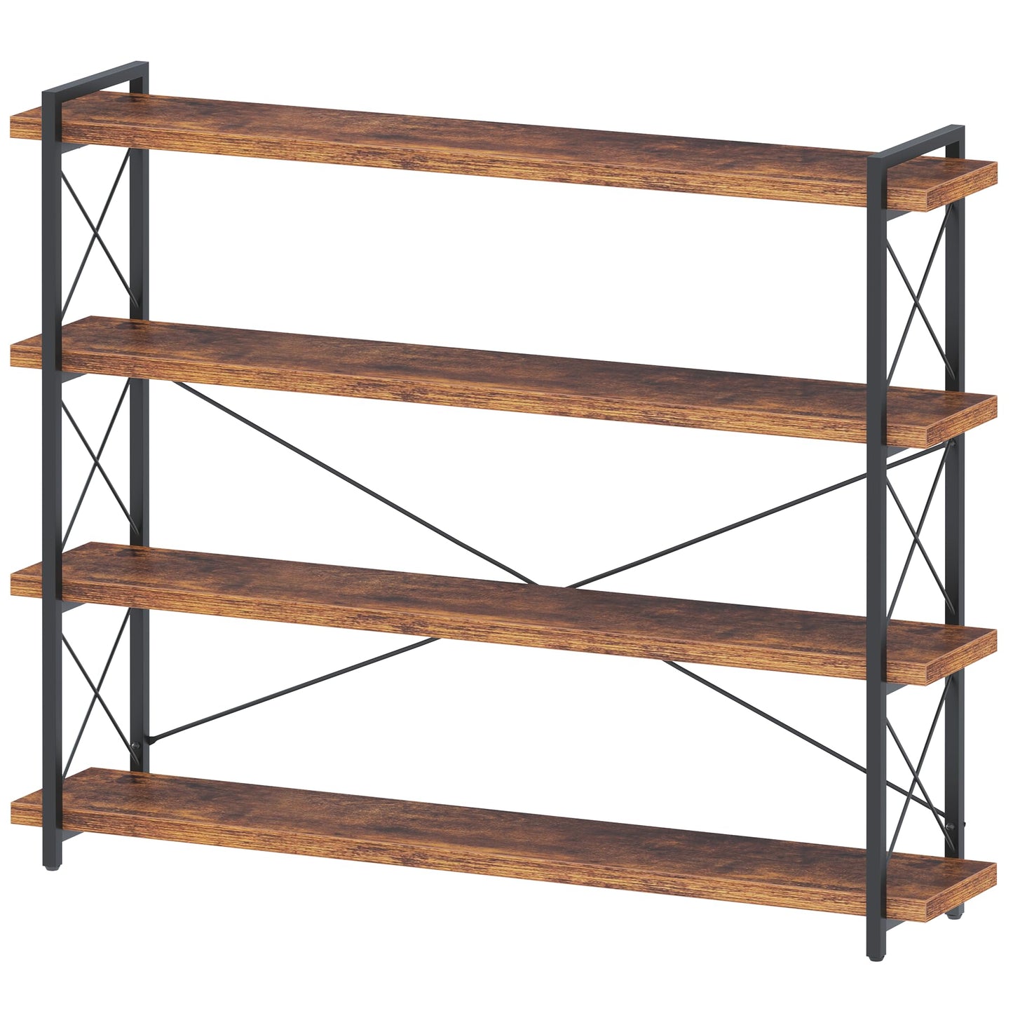 HCHQHS 4-Tier Industrial Bookshelf