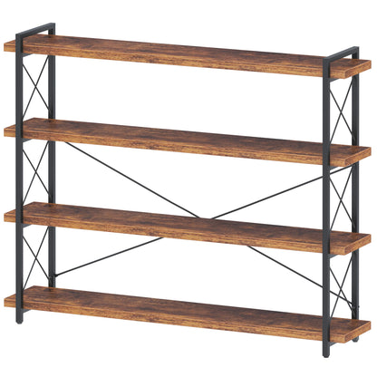 HCHQHS 4-Tier Industrial Bookshelf