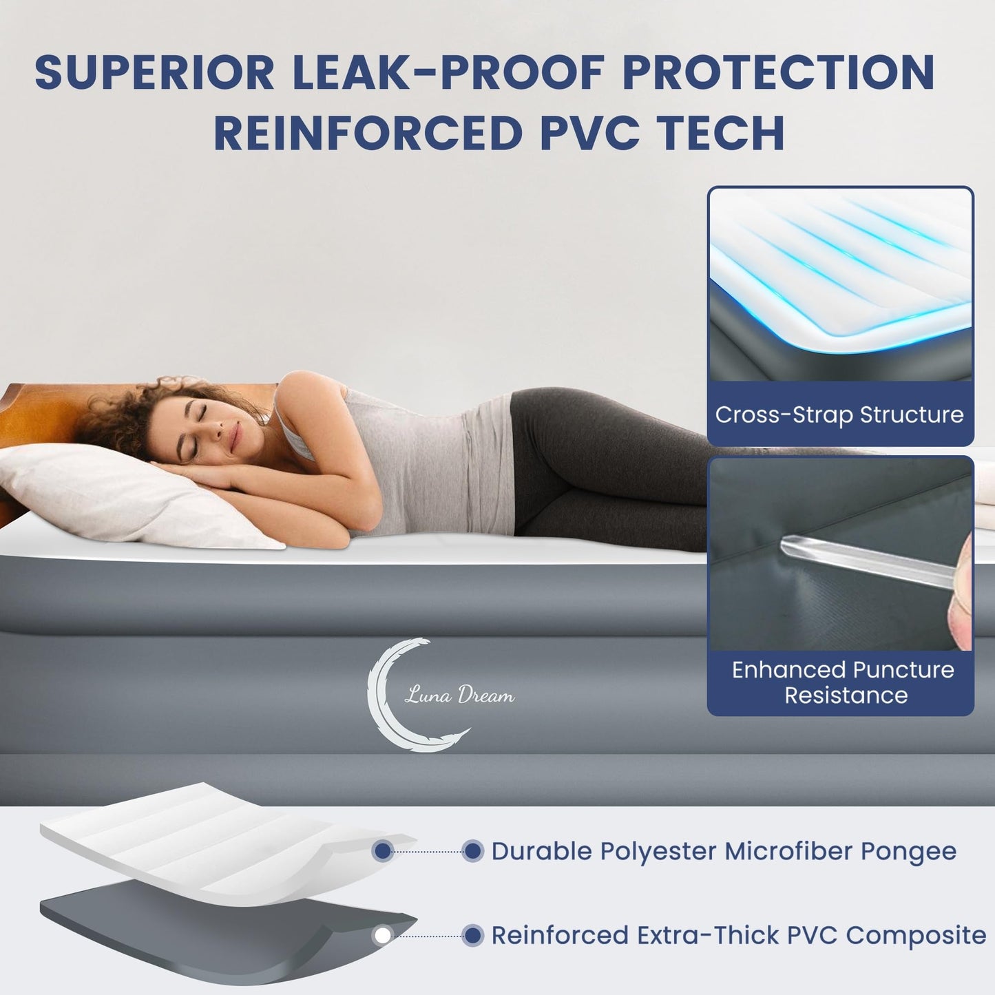 Eclipse Series Queen Air Mattress with USB Pump