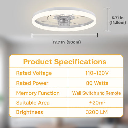 20" Ceiling Fan with Light